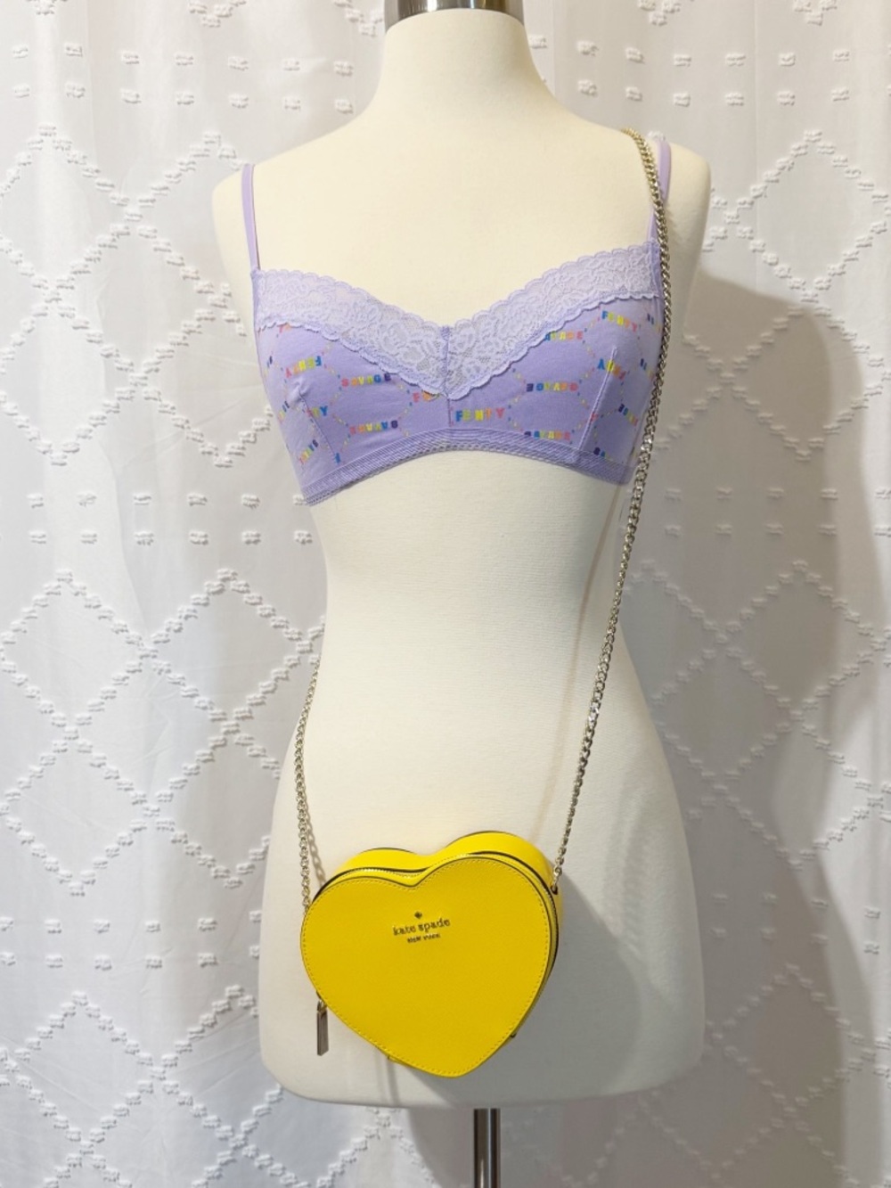 63. Kate Spade Love Shack Yellow Mini Heart Bag